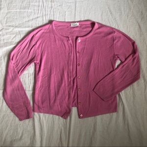 Charlotte Russe Pink Crop Cardigan